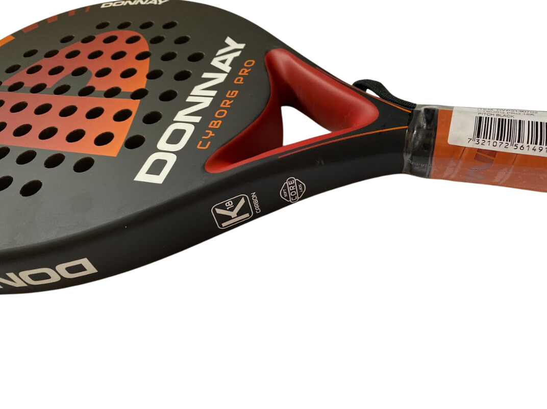 Donnay Cyborg Pro Black - 18k Carbon Padel Tennis Racket