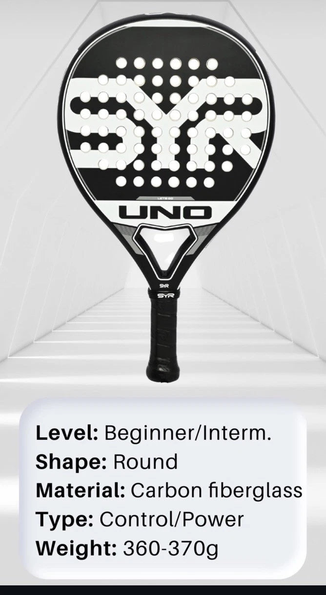SYR UNO - Carbon Fibreglass Padel Tennis Racket In back